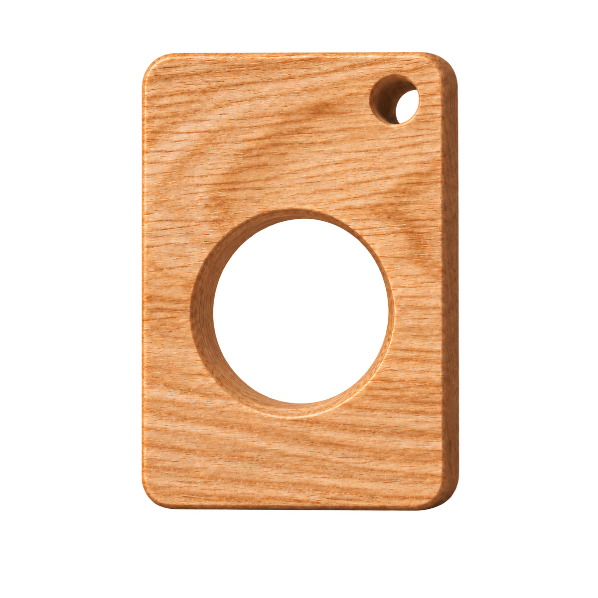 oak empty wooden AirTag case