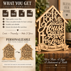Personalized Family Name House Sign | Joshua 24:15 Christian Laser Cut File (Digital Download)