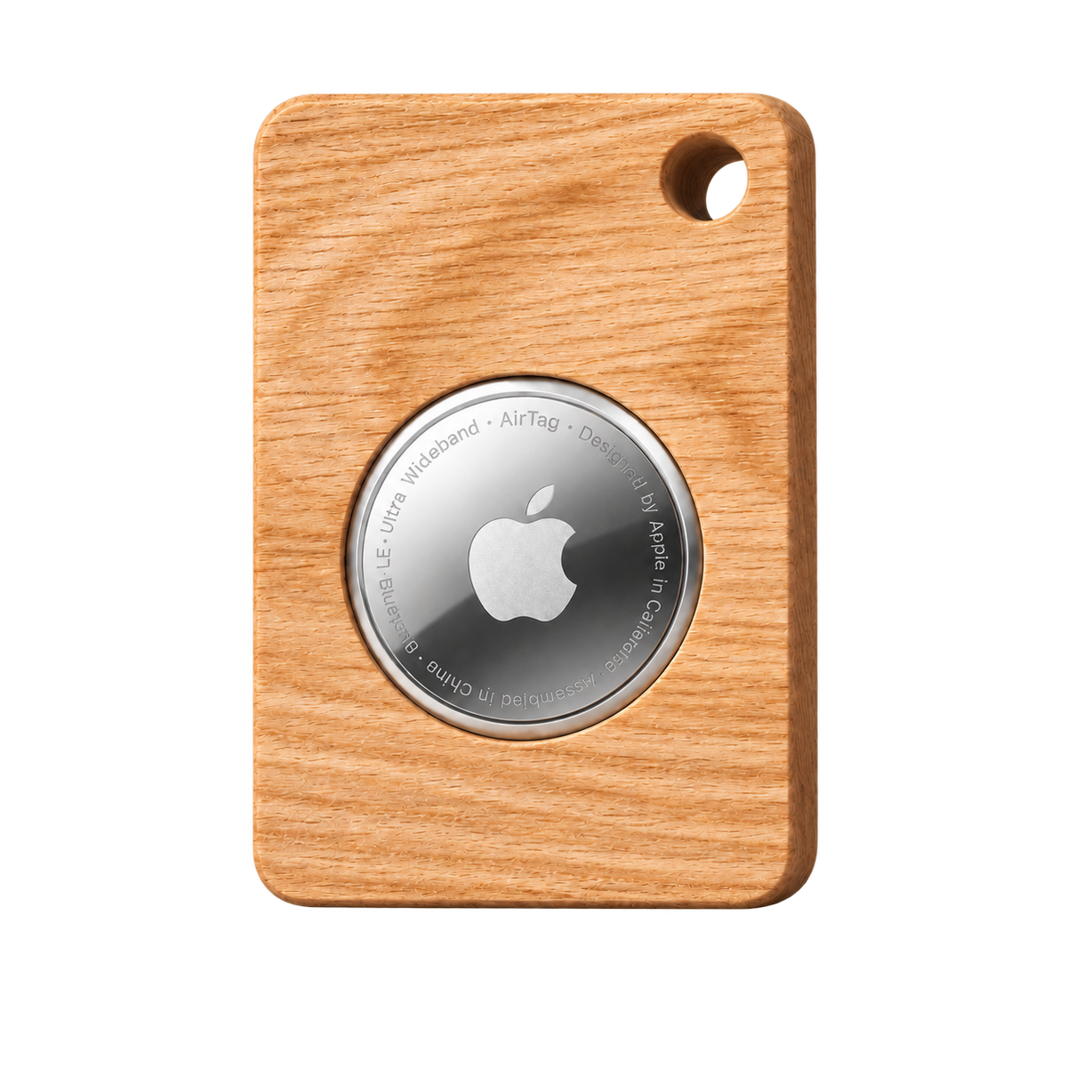 oak tag wooden AirTag case
