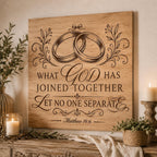 What God Has Joined Together SVG, Matthew 19:6 PNG, Christian Wedding Bible Verse Design, Marriage Laser Engraving File