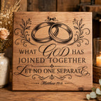 What God Has Joined Together SVG, Matthew 19:6 PNG, Christian Wedding Bible Verse Design, Marriage Laser Engraving File