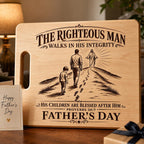 Proverbs 20:7 Bible Verse SVG Christian Father Design
