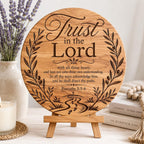 Trust in the Lord Svg, Proverbs 3:5-6 Christian Wall Art, Bible Verse Laser Engraving File for LightBurn Cricut