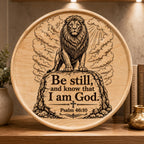 Be Still Lion SVG, Psalm 46:10 Christian Laser Engraving File