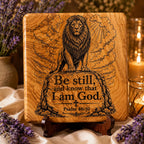 Be Still Lion SVG, Psalm 46:10 Christian Laser Engraving File