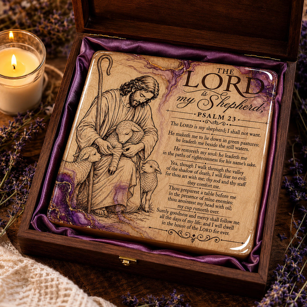 Psalm 23 Shepherd SVG, Christian Laser Engraving File