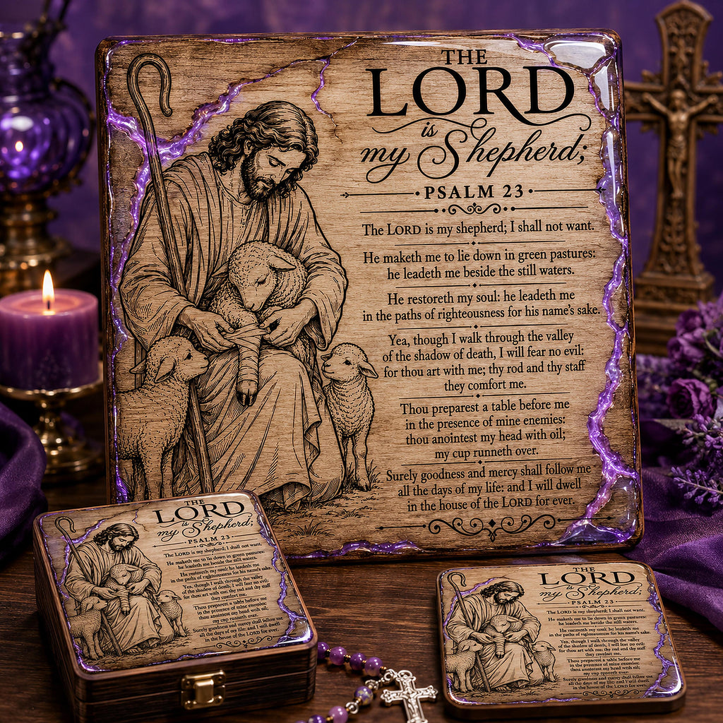 Psalm 23 Shepherd SVG, Christian Laser Engraving File