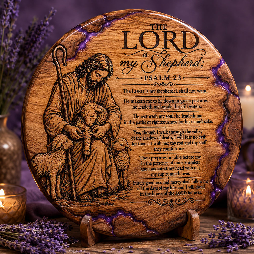 Psalm 23 Shepherd SVG, Christian Laser Engraving File