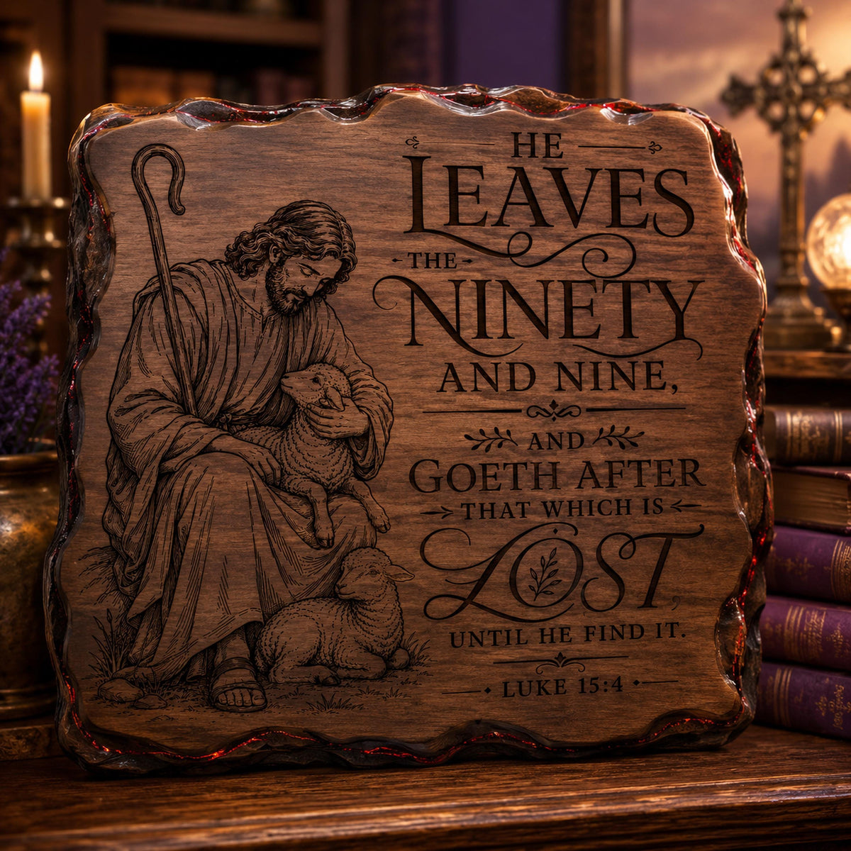 Lost Sheep SVG, Luke 15:4 Christian Laser Engraving File