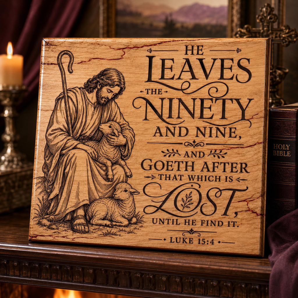 Lost Sheep SVG, Luke 15:4 Christian Laser Engraving File