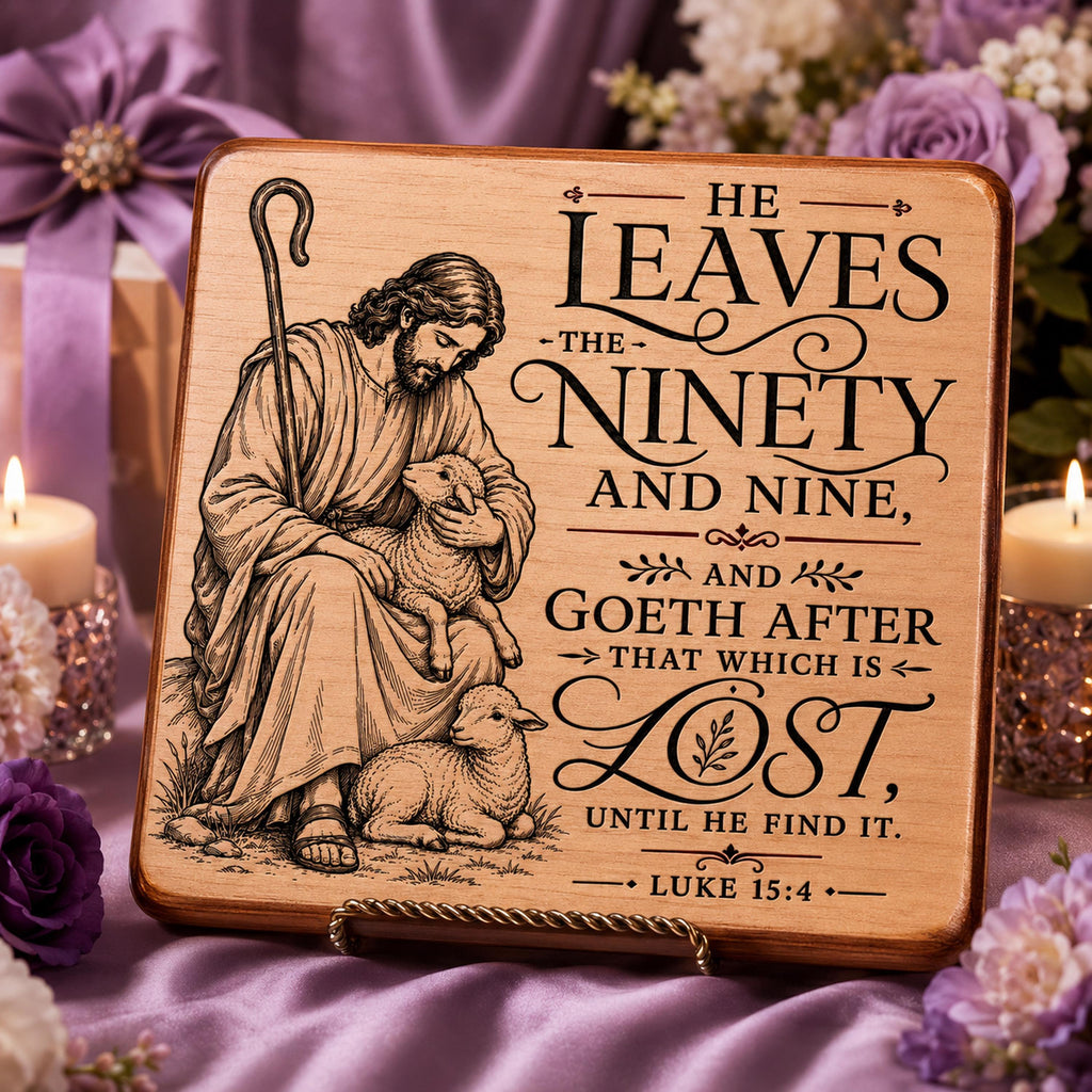 Lost Sheep SVG, Luke 15:4 Christian Laser Engraving File