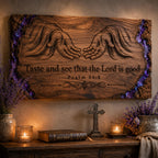 Psalm 34:8 Jesus Hands SVG, Christian Bible Verse Laser Engraving File (Digital Download)