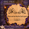 Psalm 34:8 Jesus Hands SVG, Christian Bible Verse Laser Engraving File (Digital Download)