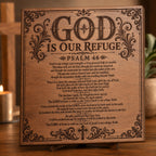 Psalm 46 SVG, Full KJV God Is Our Refuge Laser Engraving File