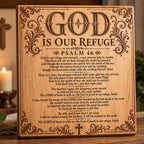 Psalm 46 SVG, Full KJV God Is Our Refuge Laser Engraving File