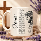 Jesus SVG Christian Wall Art, My God My King My Savior, Christian Quote PNG, Laser Engraving File