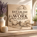 Psalm 90:17 Laser Engraving File, Christian Carpenter Workshop Sign (Digital Download)