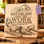 Psalm 90:17 Laser Engraving File, Christian Carpenter Workshop Sign (Digital Download)