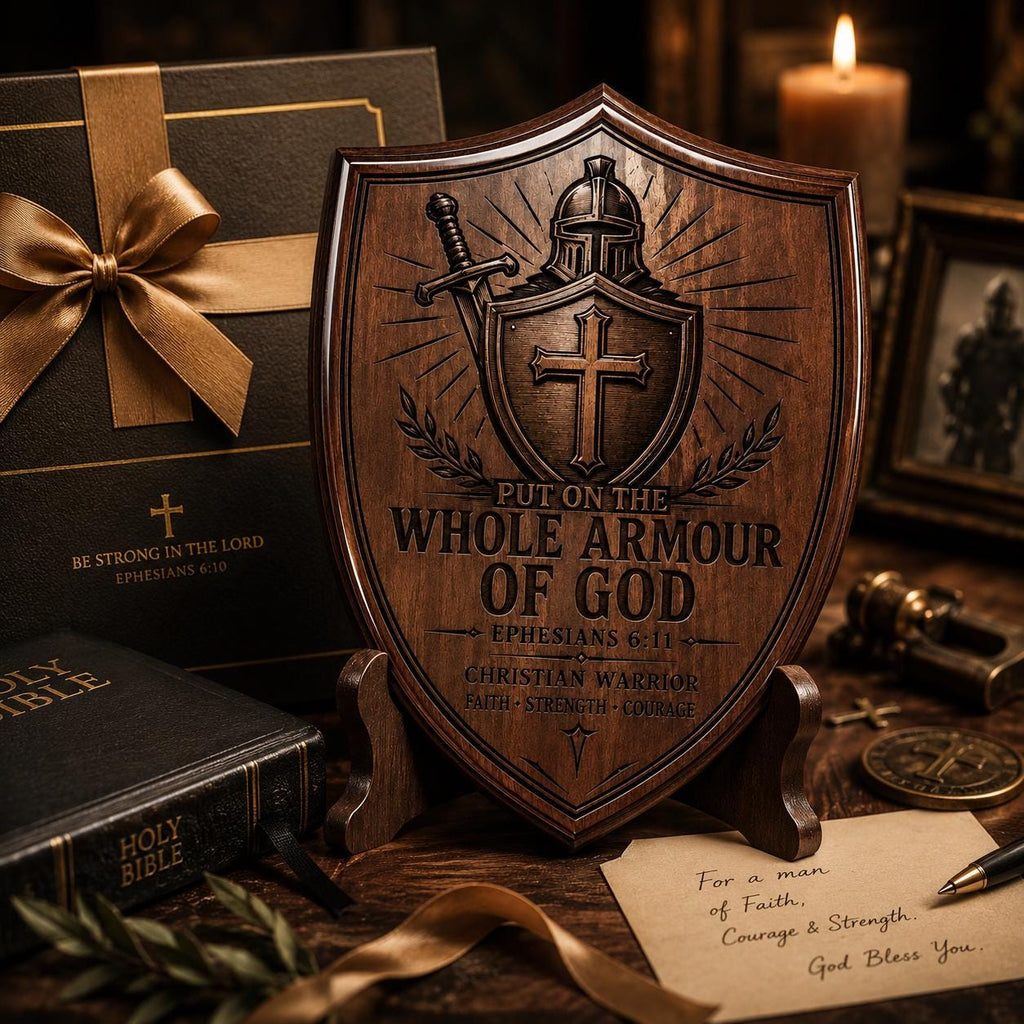 Ephesians 6:11 SVG, Whole Armour of God Warrior Shield, Christian Laser Engraving File