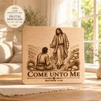 Matthew 11:28 Come Unto Me Jesus SVG, Christian Laser Engraving File (Digital Download)