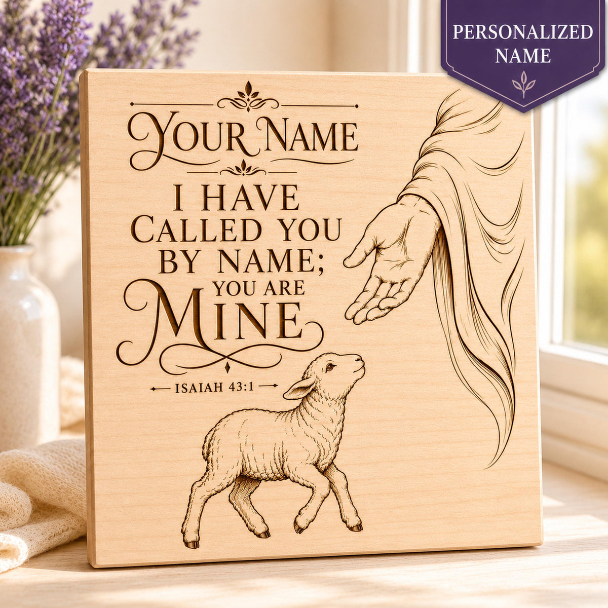 Personalized Christian SVG, Isaiah 43:1 Called By Name, Custom Name Faith Gift, Laser Engraving Wood Sign