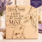 Personalized Christian SVG, Isaiah 43:1 Called By Name, Custom Name Faith Gift, Laser Engraving Wood Sign
