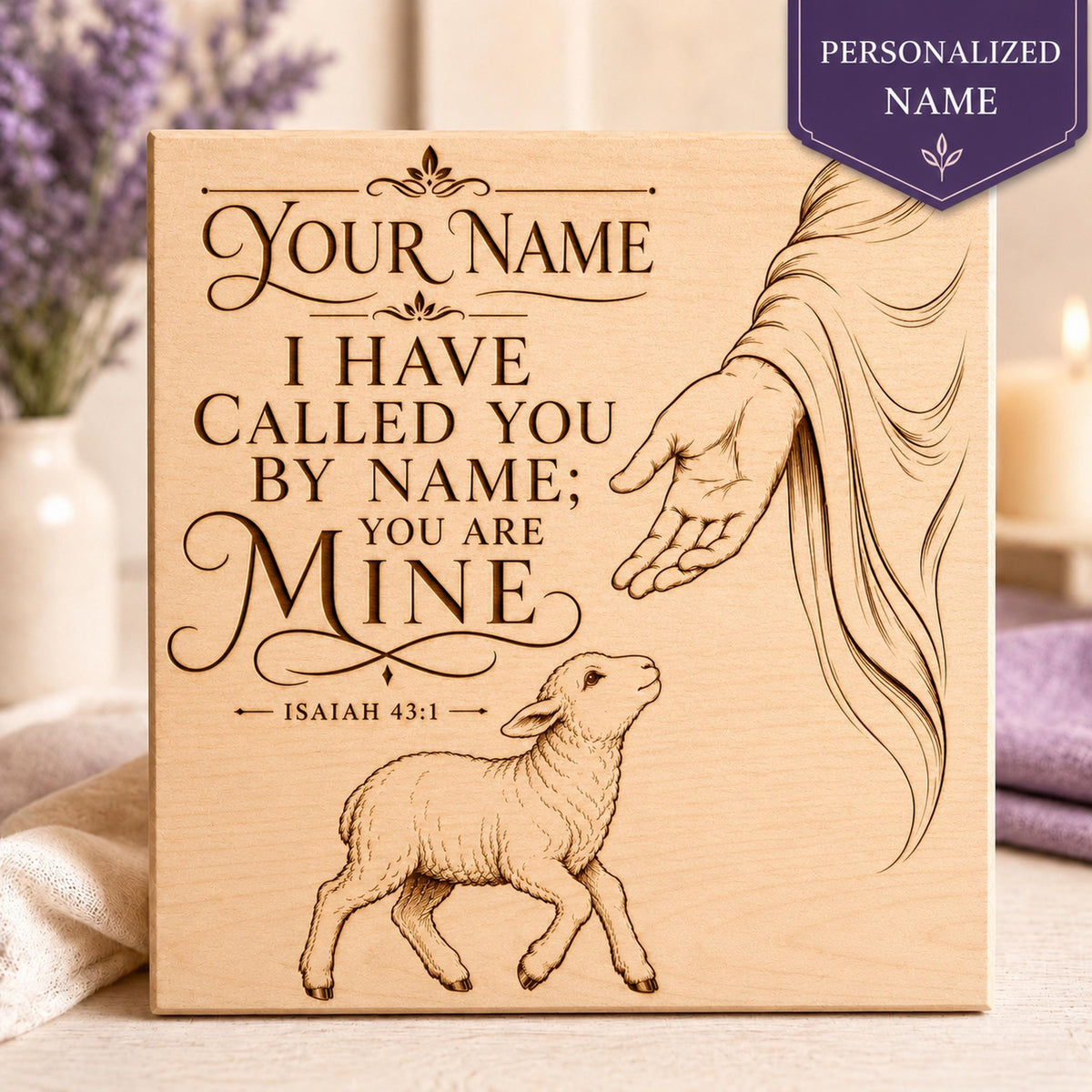 Personalized Christian SVG, Isaiah 43:1 Called By Name, Custom Name Faith Gift, Laser Engraving Wood Sign