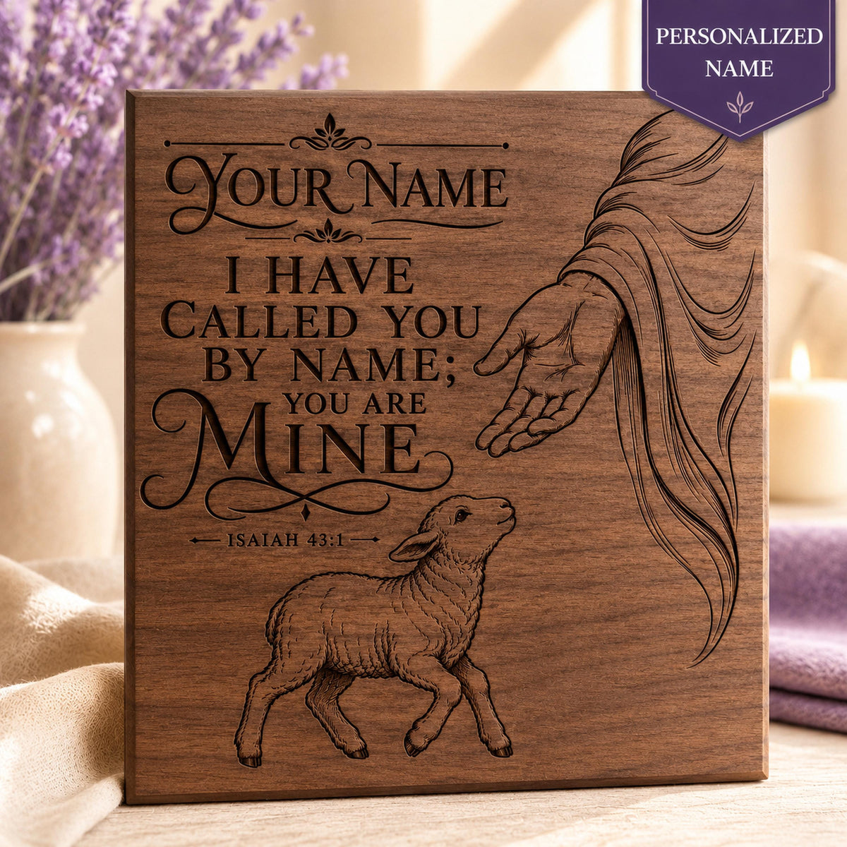 Personalized Christian SVG, Isaiah 43:1 Called By Name, Custom Name Faith Gift, Laser Engraving Wood Sign