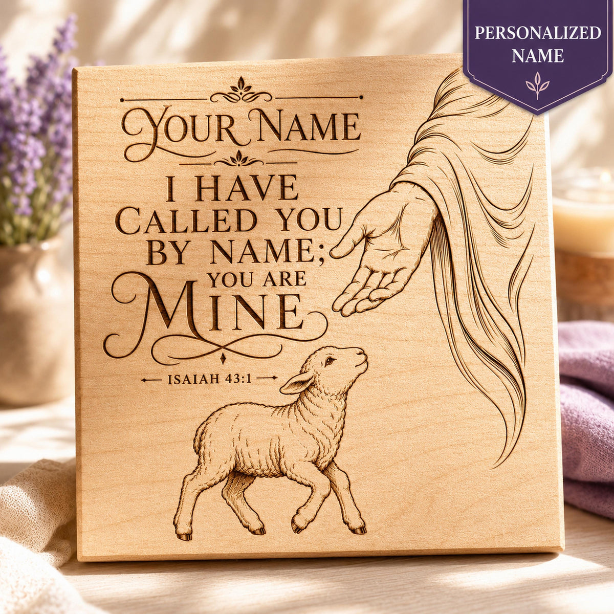 Personalized Christian SVG, Isaiah 43:1 Called By Name, Custom Name Faith Gift, Laser Engraving Wood Sign