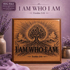 I Am Who SVG, Exodus 3:14 Burning Bush Design (Digital Download)