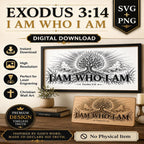 I Am Who SVG, Exodus 3:14 Burning Bush Design (Digital Download)
