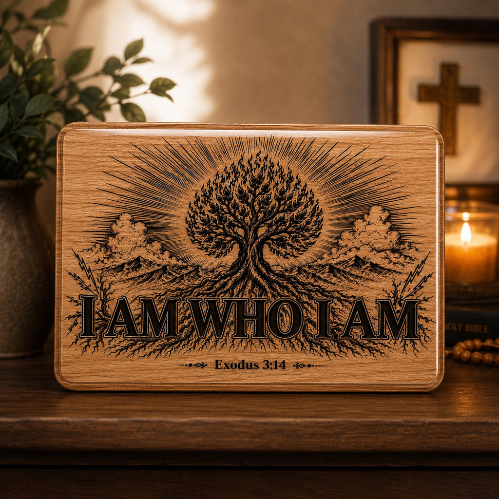 I Am Who SVG, Exodus 3:14 Burning Bush Design (Digital Download)