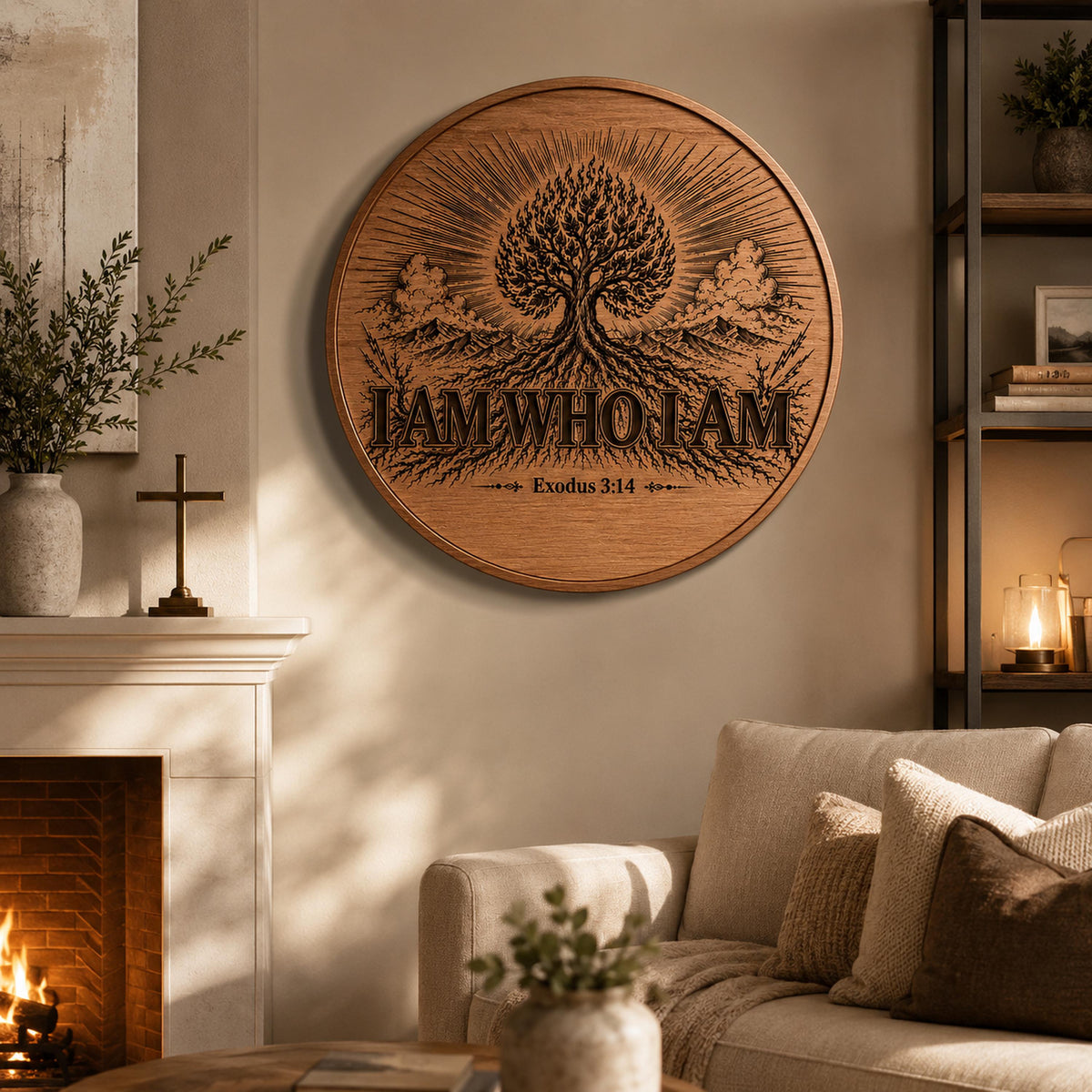 I Am Who SVG, Exodus 3:14 Burning Bush Design (Digital Download)