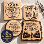 Christian Bible Verse SVG Bundle 4 Laser Engraving Designs