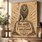Be Still Lion SVG, Psalm 46:10 Christian Laser Engraving File