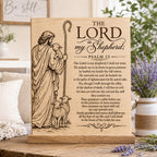 Psalm 23 SVG Shepherd and Three Sheep Full Verse Design