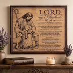 Psalm 23 Shepherd SVG, Christian Laser Engraving File