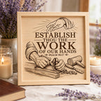 Psalm 90:17 Laser Engraving File, Christian Carpenter Workshop Sign (Digital Download)