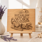 Psalm 90:17 Laser Engraving File, Christian Carpenter Workshop Sign (Digital Download)