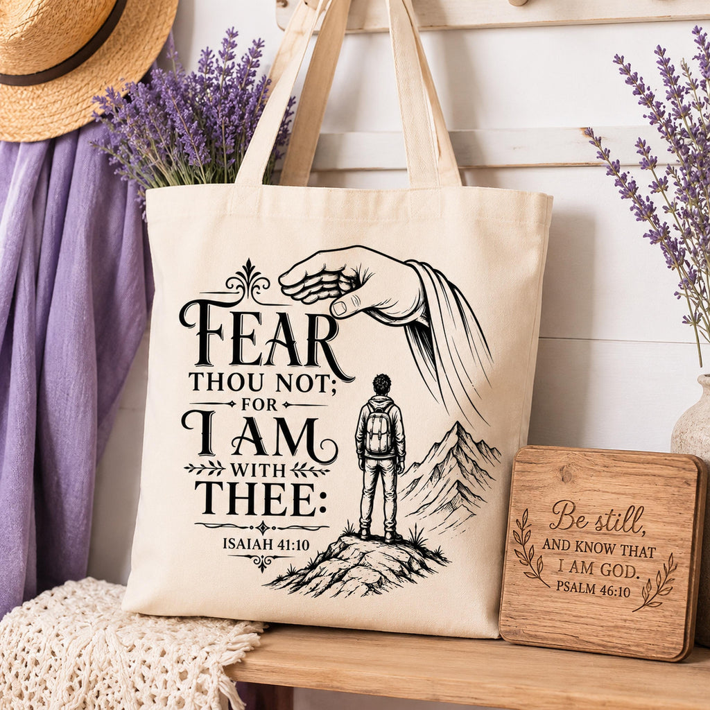 Faith Over Fear SVG, Isaiah 41:10 Bible Verse, Christian Laser Engraving File