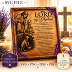 Psalm 23 SVG Good Shepherd Rescuing a Lost Lamb