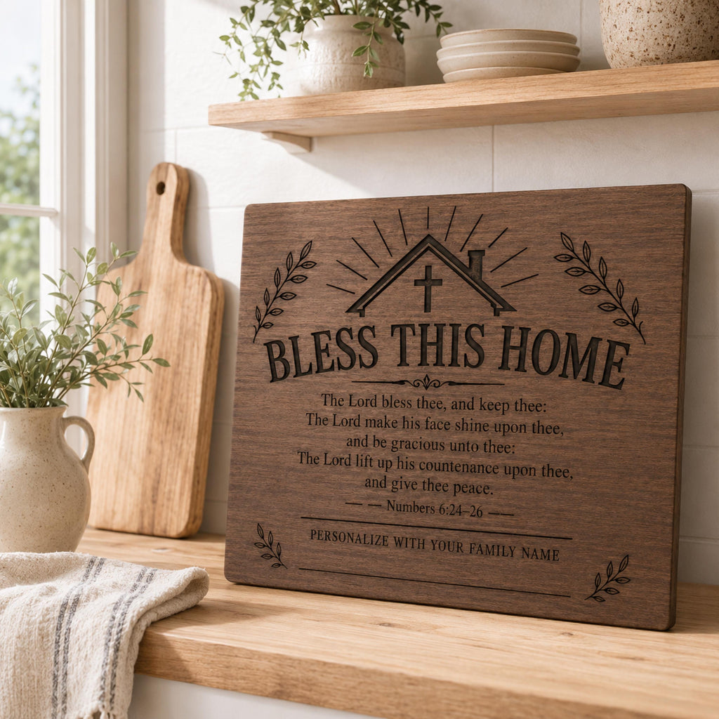 Numbers 6 24–26 SVG Bless This Home Bible Verse Design