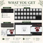 Split Monogram SVG Bundle: A-Z Floral Alphabet for Personalized Laser Engraving