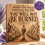 Isaiah 43:2 Bible Verse SVG Through the Fire Design