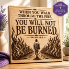 Isaiah 43:2 Bible Verse SVG Through the Fire Design