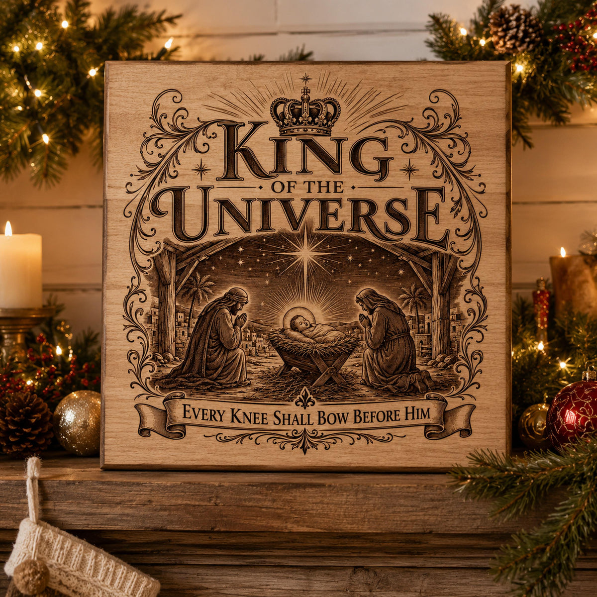 Christian Christmas SVG Bundle: 5 Nativity Laser Engraving Designs