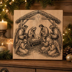 Christian Christmas SVG Bundle: 5 Nativity Laser Engraving Designs