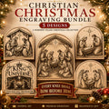 Christian Christmas SVG Bundle: 5 Nativity Laser Engraving Designs