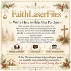Christian Christmas SVG Bundle: 5 Nativity Laser Engraving Designs