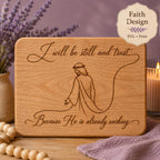 Christian Faith SVG + Printable Be Still Jesus Line Art